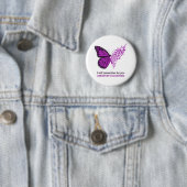 Alzheimer's Disease Awareness Purple Ribbon Ronde Button 5,7 Cm (In situ)