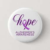 Alzheimer's Disease Awareness Purple Ribbon Ronde Button 5,7 Cm (Voorkant)