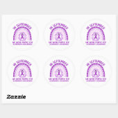 Alzheimer's Disease Awareness Purple Ribbon Ronde Sticker (Vel)