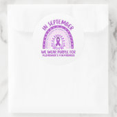 Alzheimer's Disease Awareness Purple Ribbon Ronde Sticker (Tas)