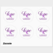 Alzheimer's Disease Awareness Purple Ribbon Ronde Sticker (Vel)