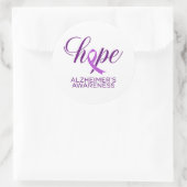Alzheimer's Disease Awareness Purple Ribbon Ronde Sticker (Tas)