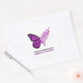 Alzheimer's Disease Awareness Purple Ribbon Ronde Sticker (Envelop)