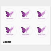 Alzheimer's Disease Awareness Purple Ribbon Ronde Sticker (Vel)