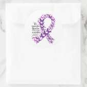 Alzheimer's Disease Awareness Purple Ribbon Ronde Sticker (Tas)