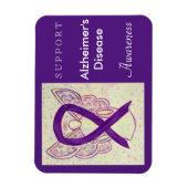 Alzheimer's Disease Awareness Ribbon Angel Magnet Magneet (Verticaal)