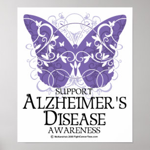 Alzheimer's Disease Butterfly Poster