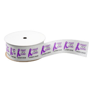 Alzheimer's Disease Fight for the Cure 1,5" Grosgrain Lint