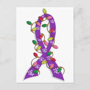 Alzheimer's Disease Kerstlammerribbon Feestdagenkaart