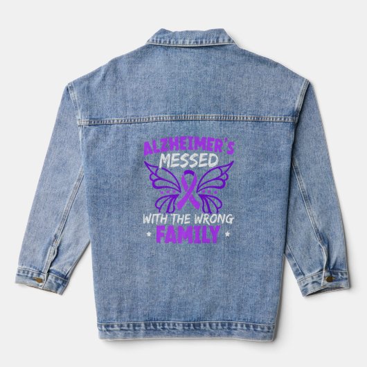 Alzheimer's gecommuniceerd met de verkeerde famili denim jacket (Achterkant)