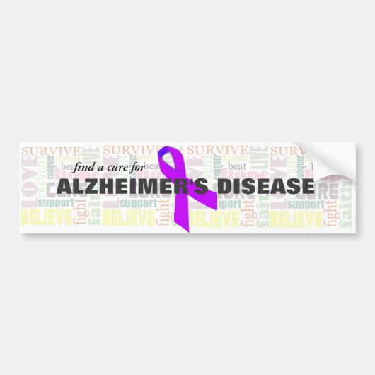 Alzheimer's Inspirerend woorden Bumpersticker (Voorkant)