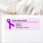 Alzheimer's Paarse lint retour adreslabels Etiket (Insitu)