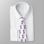 Alzheimer's Paarse Ribbon Necktie Stropdas (Gebonden)