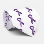 Alzheimer's Paarse Ribbon Necktie Stropdas (Opgerold)