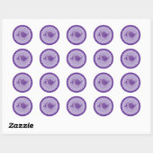 Alzheimer's Ribbon Bird ondersteuning Ronde Sticker (Vel)