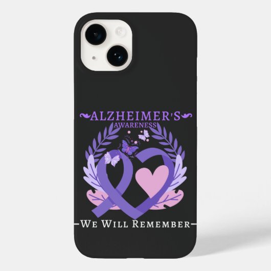 Alzheimer's Ribbon Fight Dementia Awareness Case-Mate iPhone Case (Achterkant)