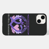 Alzheimer's Ribbon Fight Dementia Awareness Case-Mate iPhone Case (Achterkant (horizontaal))