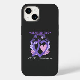 Alzheimer's Ribbon Fight Dementia Awareness iPhone 14 Hoesje