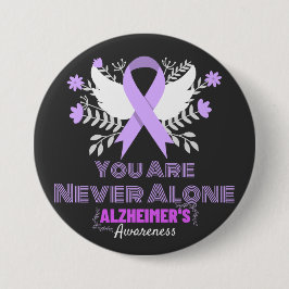 Alzheimer's Ribbon Fight Dementia Awareness Ronde Button 7,6 Cm