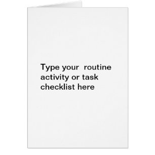 Alzheimer's Routine Activity Checklist Sjabloon
