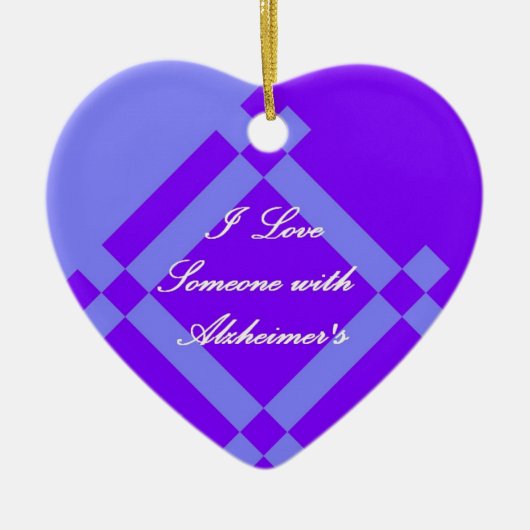 Alzheimer's Scandinavian Heart Ornament (Voorkant)