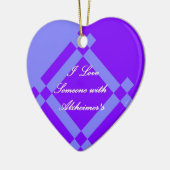 Alzheimer's Scandinavian Heart Ornament (Links)