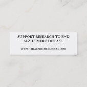 Alzheimer's Support Bladwijzer Mini Visitekaartje (Achterkant)