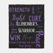 Alzheimer's Warrior blanket Fleece Deken (Voorkant)