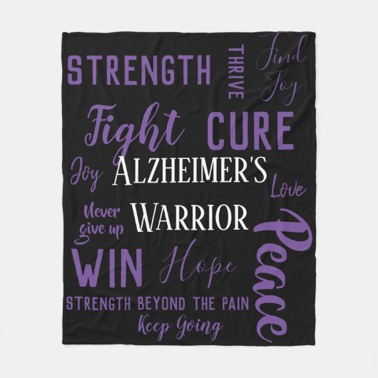 Alzheimer's Warrior blanket Fleece Deken (Voorkant)