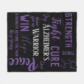 Alzheimer's Warrior blanket Fleece Deken (Voorkant (Horizontaal))