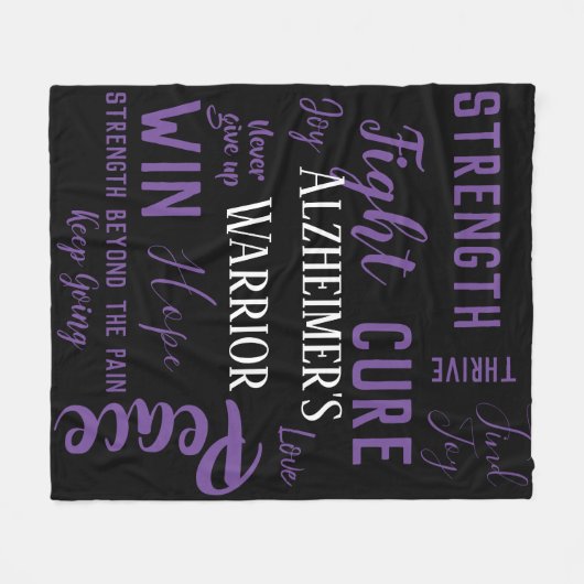 Alzheimer's Warrior blanket Fleece Deken (Voorkant (Horizontaal))