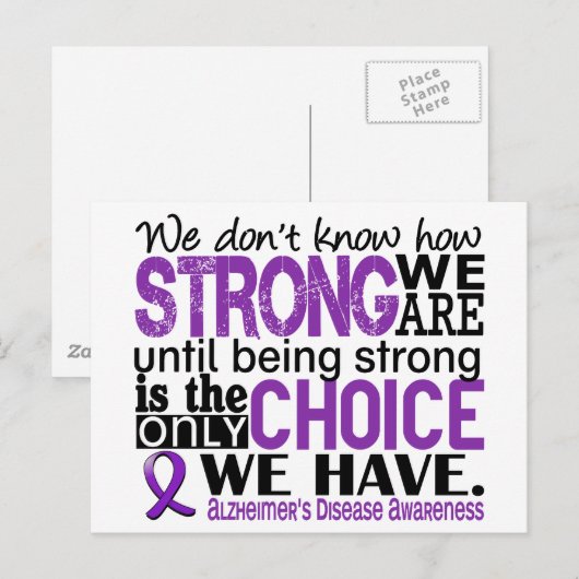 Alzheimer's Ziekte hoe sterk we zijn Briefkaart (Voorkant / Achterkant)