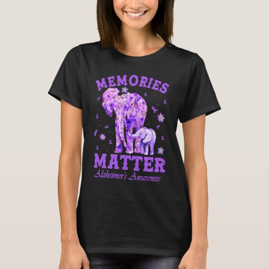 Alzheimeru2019s Awareness Memories Matter Purple E T-shirt (Voorkant)