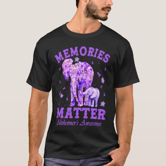 Alzheimeru2019s Awareness Memories Matter Purple E T-shirt (Voorkant)