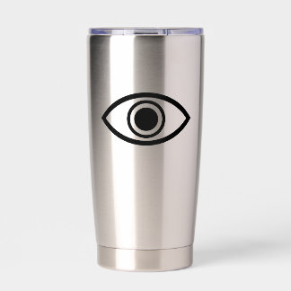 alziend oog geïsoleerde drinkbeker
