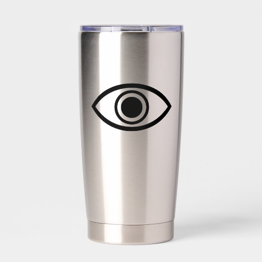 alziend oog geïsoleerde drinkbeker (Voorkant)