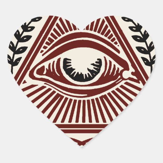 Alziend Oog Hart Sticker (Voorkant)
