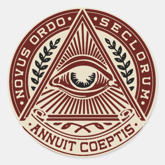 Alziend Oog Ronde Sticker (Voorkant)