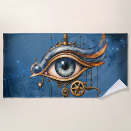 Alziend oog van het universum  strandlaken