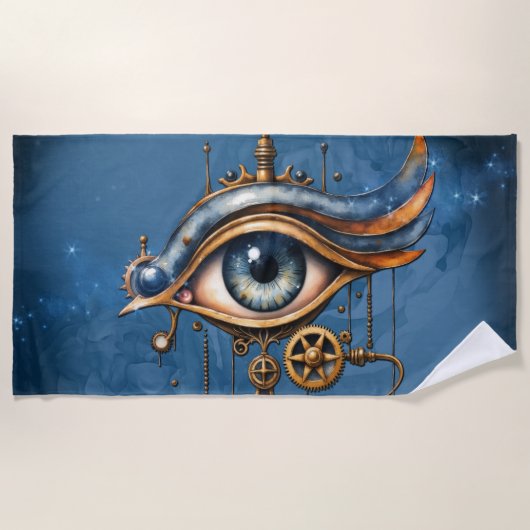 Alziend oog van het universum  strandlaken (Voorkant)