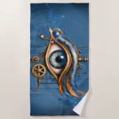Alziend oog van het universum  strandlaken (Voorkant)