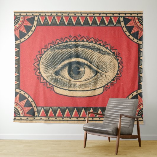 alziend oog van wijsheid wandkleed (In Situ (horizontaal))