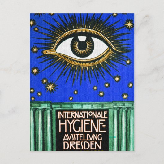 Alziende oog kunst briefkaart (Voorkant)
