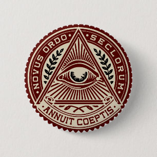 Alziendend Oog Ronde Button 5,7 Cm