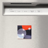 Am 7 (26), abstract kunstwerk van Laszlo Moholy-Na Magneet (Insitu (Vaatwasser))