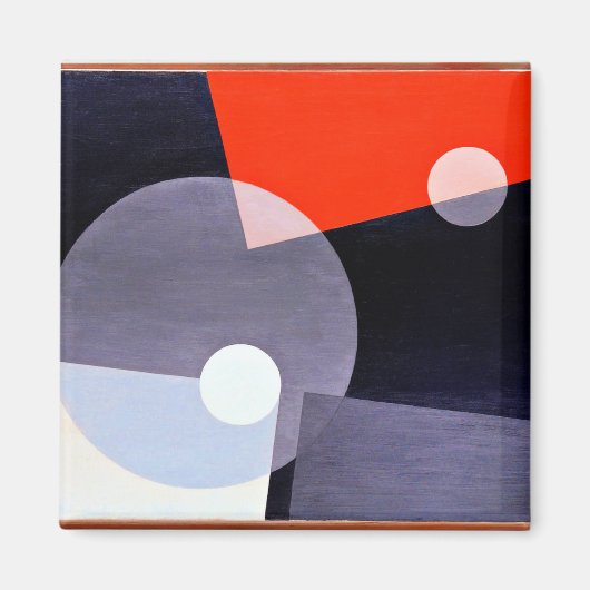 Am 7 (26), abstract kunstwerk van Laszlo Moholy-Na Magneet (Voorkant)