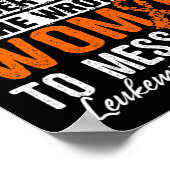 AM A Fighter Leukemie Bewustzijn 1 Poster (Hoek)