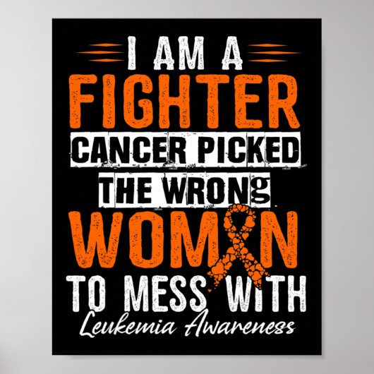 AM A Fighter Leukemie Bewustzijn 1 Poster (Voorkant)