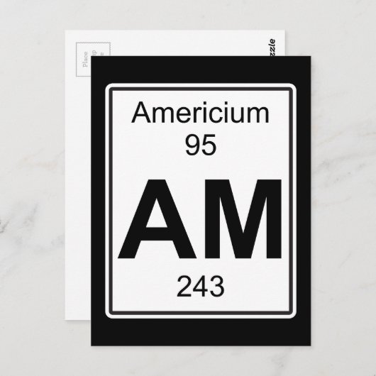 Am - Americium Briefkaart (Voorkant / Achterkant)