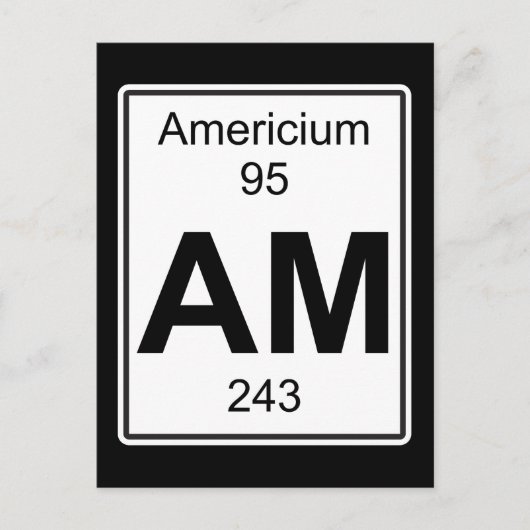 Am - Americium Briefkaart (Voorkant)